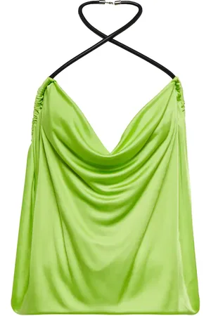 The Attico Top Pauline mit Leder