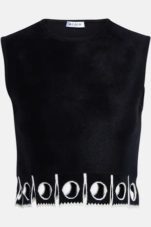 Alaïa Alaïa Cropped-Top aus einem Wollgemisch
