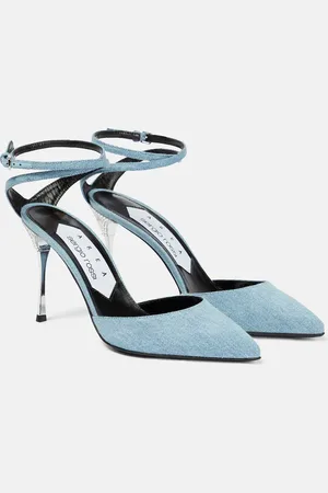 AREA X Sergio Rossi Pumps Marquise aus Denim