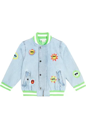 Stella McCartney Bestickte Collegejacke aus Denim