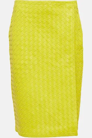 Bottega Veneta Midirock Intrecciato aus Leder