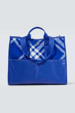 Burberry Tote aus Wolle mit Leder