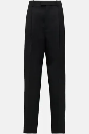 Bottega Veneta Gerade High-Rise-Hose aus Woll-Twill