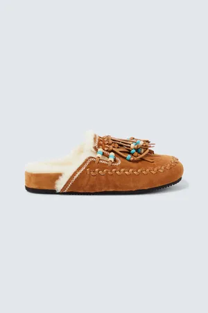 Alanui Verzierte Slippers The Journey mit Shearling