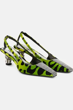 Tom Ford Verzierte Slingback-Pumps aus Samt