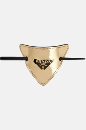 Prada Haarspange aus Leder