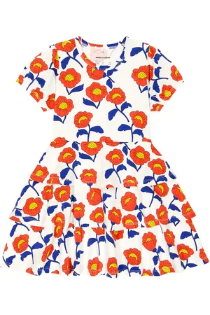 Mini Rodini Bedrucktes Kleid aus einem Baumwollgemisch