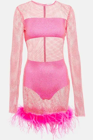 GIUSEPPE DI MORABITO Verziertes Minikleid mit Federn
