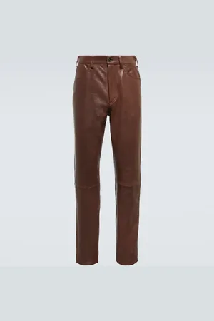 Auralee Gerade Hose aus Leder