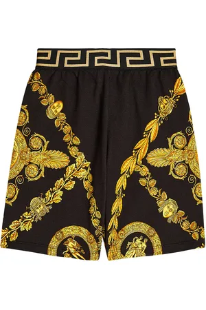 VERSACE Bedruckte Shorts Barocco aus Baumwolle