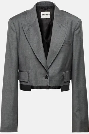 Miu Miu Cropped-Blazer aus Schurwolle