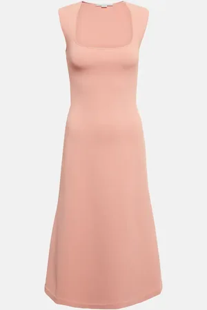 Stella McCartney Midikleid mit eckigem Ausschnitt