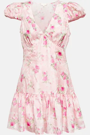 LOVESHACKFANCY Minikleid Russ aus Seide