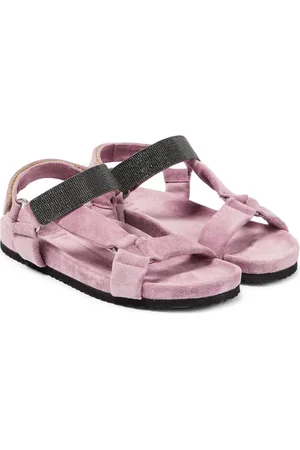 Brunello Cucinelli Sandalen aus Veloursleder