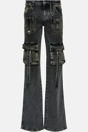 BLUMARINE Low-Rise-Cargohose aus Denim