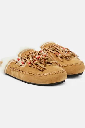 Alanui Verzierte Slippers Journey aus Veloursleder