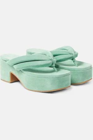 DRIES VAN NOTEN Plateausandalen aus Veloursleder