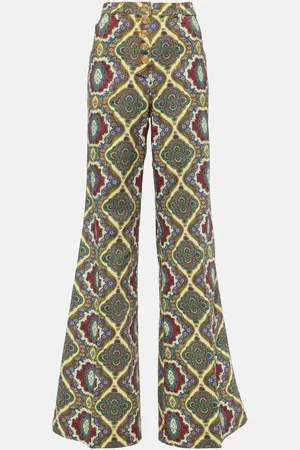 Etro Bedruckte High-Rise Wide-Leg Jeans