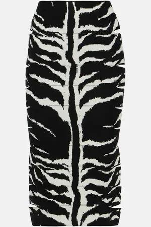 Alaïa Alaïa Bedruckter High-Rise-Midirock