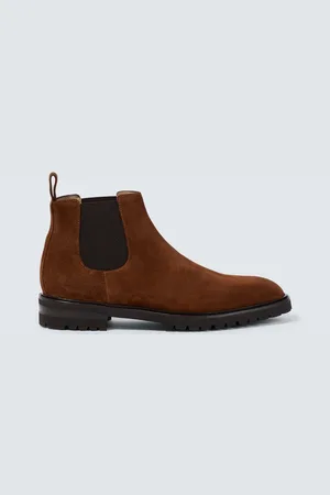Manolo Blahnik Chelsea Boots Brompton aus Veloursleder