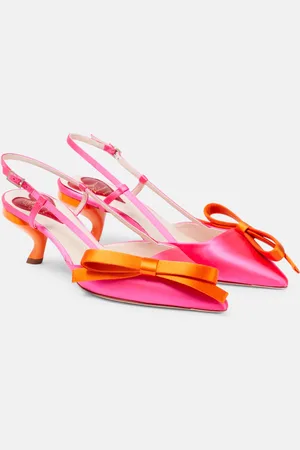 Roger Vivier Slingback-Pumps Virgule aus Satin