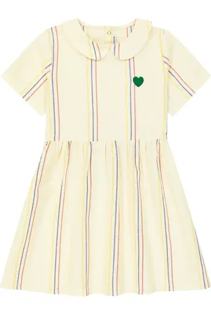 Mini Rodini Kleid aus Baumwolle und Leinen