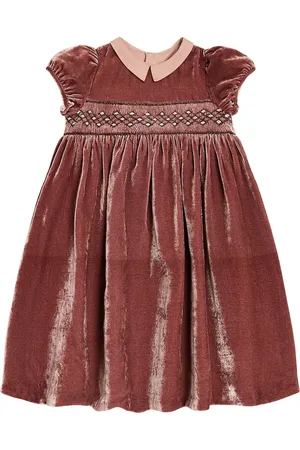 BONPOINT Besticktes Kleid Blossom aus Samt