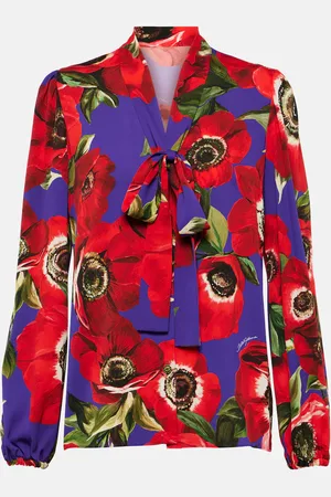 Dolce & Gabbana Schluppenbluse aus einem Seidengemisch