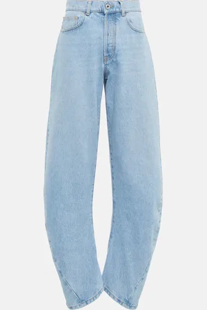 OFF-WHITE High-Rise Jeans Bleach Twist