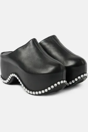 AREA X Sergio Rossi Clogs Bomb aus Leder