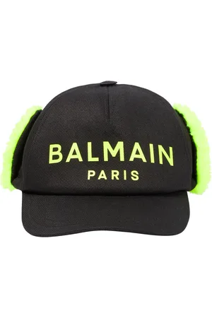 Balmain Baseballcap mit Teddy-Besatz