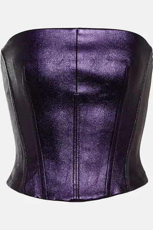 Stouls Bustier-Top Rosalia aus Metallic-Leder