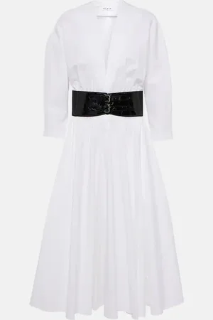 Alaïa Alaïa Midikleid aus Baumwolle