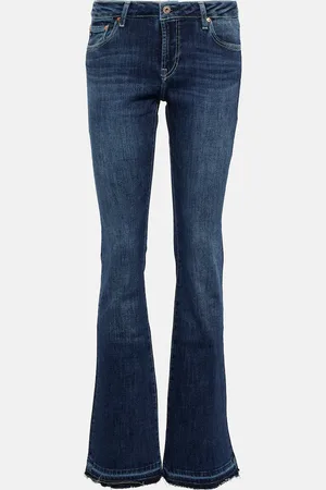 AG Jeans Low-Rise Wide-Leg Jeans