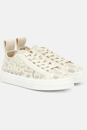 Chloé Chloé Sneakers Lauren aus Spitze und Leder