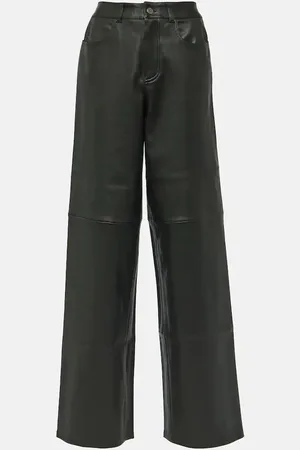Stouls Weite High-Rise-Hose Bea aus Leder