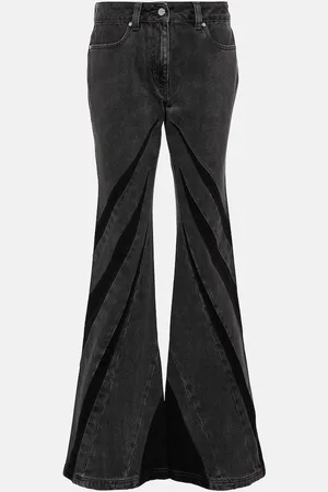 DION LEE Mid-Rise Flared Jeans