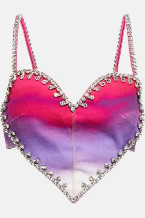 AREA Verziertes Cropped-Top