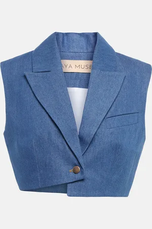 AYA MUSE Cropped-Weste Ule aus Denim