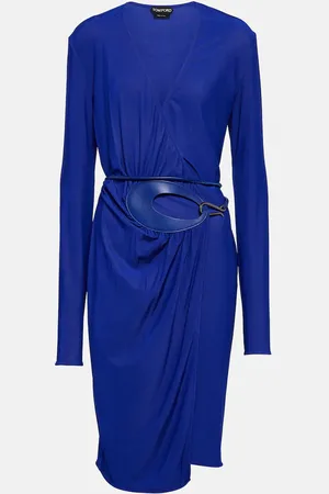Tom Ford Wickelkleid mit Leder