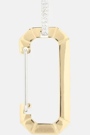 Eera Eéra Einzelner Ohrring Chiara Big aus 18kt Gelbgold mit 18kt Weiß und Diamanten