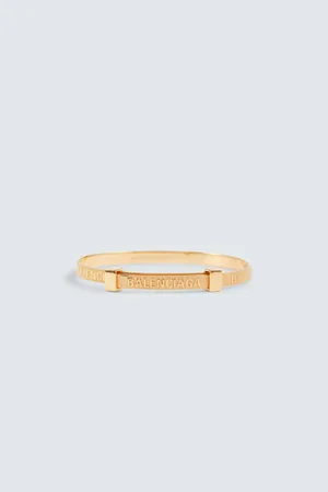 Balenciaga Geprägtes Armband Force Striped aus Silber