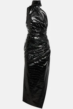 Alaïa Alaïa Midikleid aus Lederimitat
