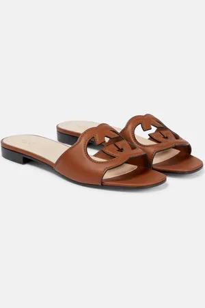 Gucci Pantoletten Interlocking G aus Leder
