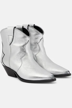 Isabel Marant Westernstiefel Dewina aus Metallic-Leder