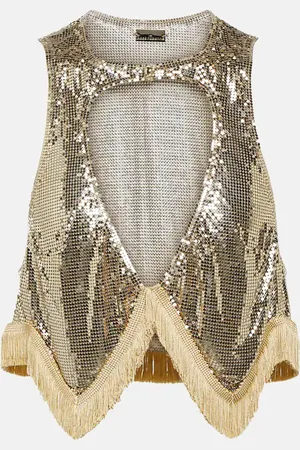 Paco rabanne Top aus Metall-Mesh