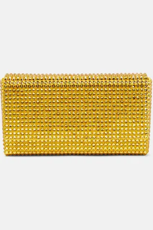 Amina Muaddi Clutch Paloma Micro aus Satin