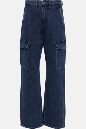 7 for all Mankind High-Rise Straight Jeans Tess Cargo