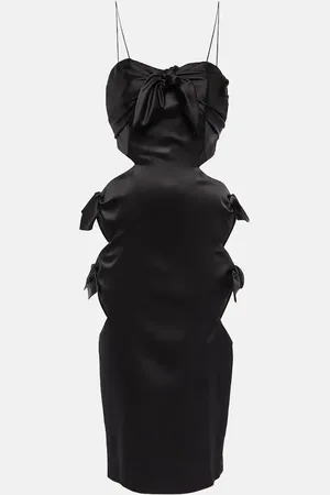 Alessandra Rich Midikleid aus einem Seidengemisch
