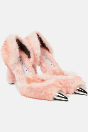 AREA Pumps Dagger mit Faux Fur